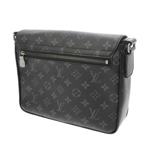 Louis Vuitton Eclipse Monogram Bag Shoulder District Black Canvas Gray